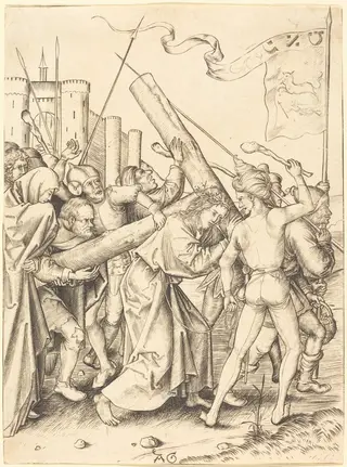 Christ Carrying the Cross, by Master AG, ink, 1472