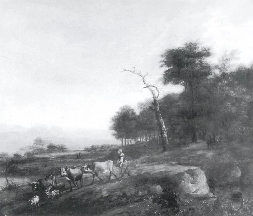 Summer Landscape with Cattle, detail