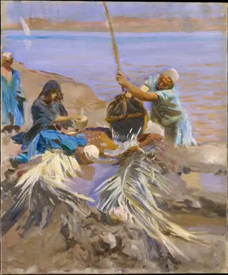 Egyptians Raising Water from the Nile, by John Singer Sargent, oil, 1896
