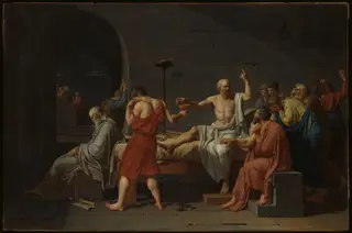 The Death of Socrates, by Jacques-Louis David, oil, 1794