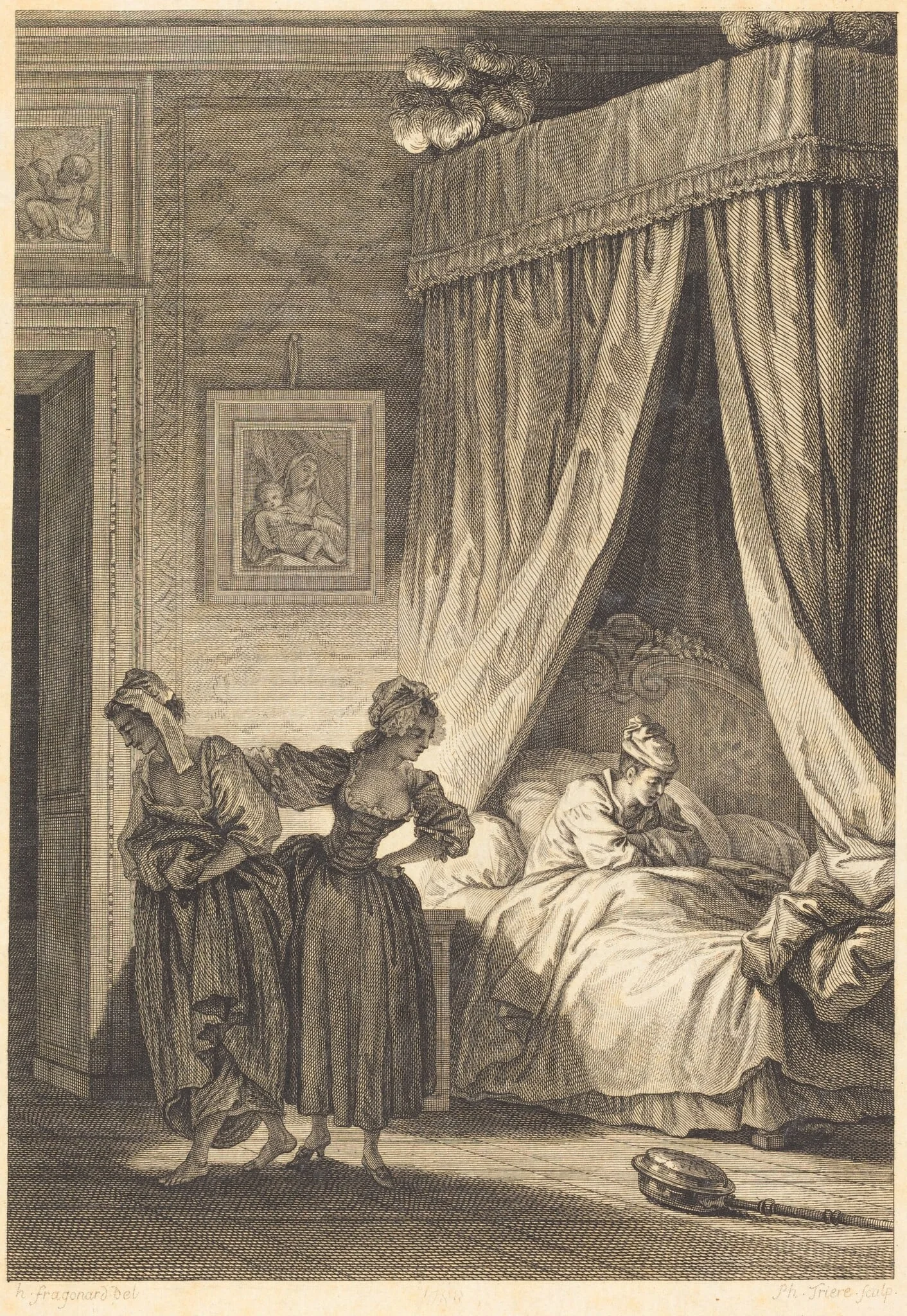 La gageure des trois commeres: La servante, detail