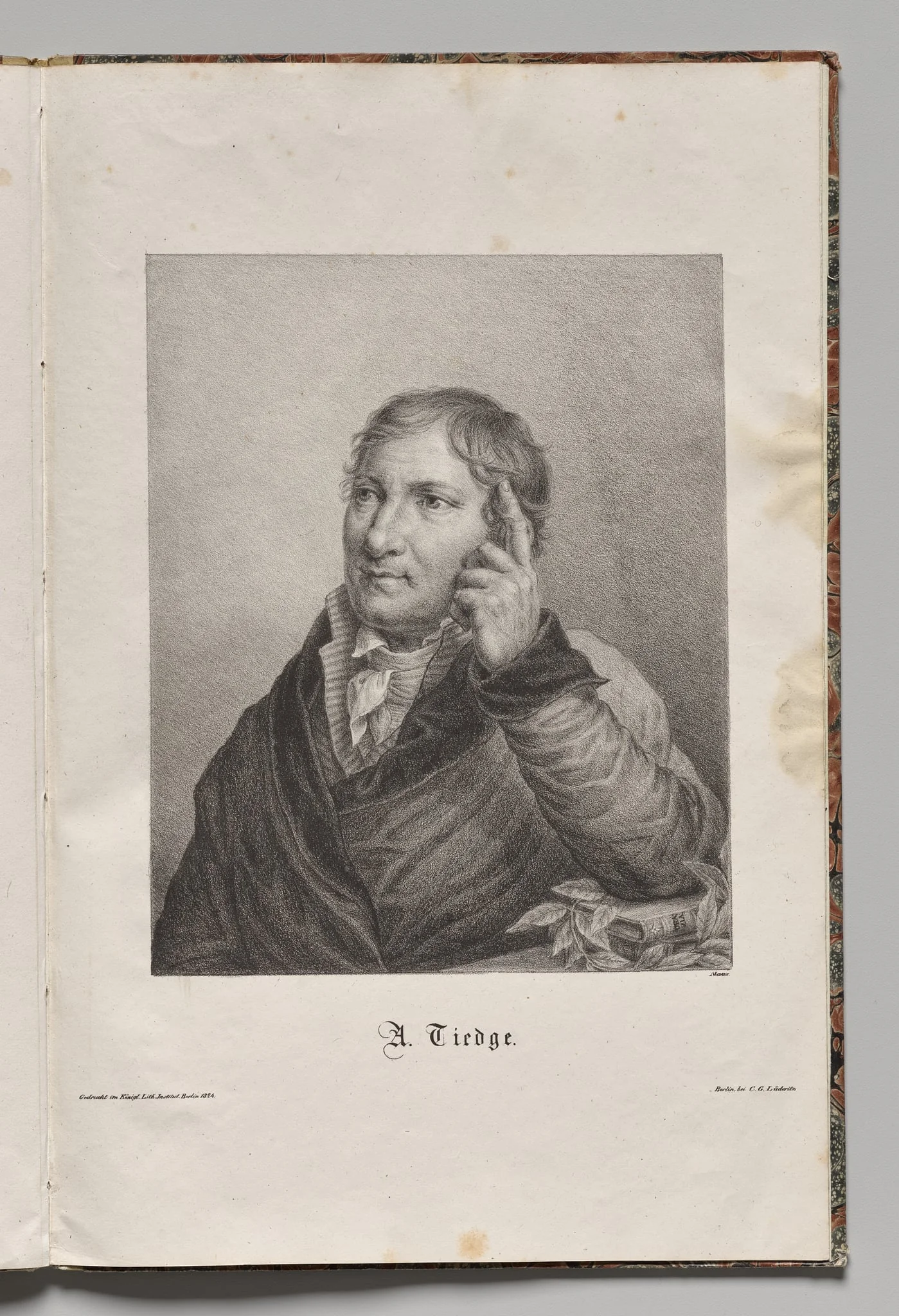 Germany's Famous Authors: Portrait of Chrisoph August Tiedge, detail