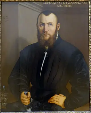 The Painter Erhard Schwetzer from Nuremberg, by Georg Pencz, paint, 1544