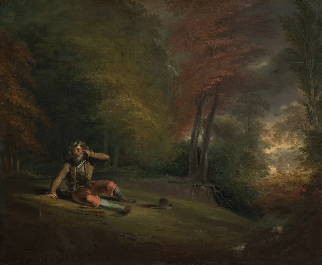 Rip Van Winkle Awakening from his Long Sleep, by Henry Inman, oil, 1823