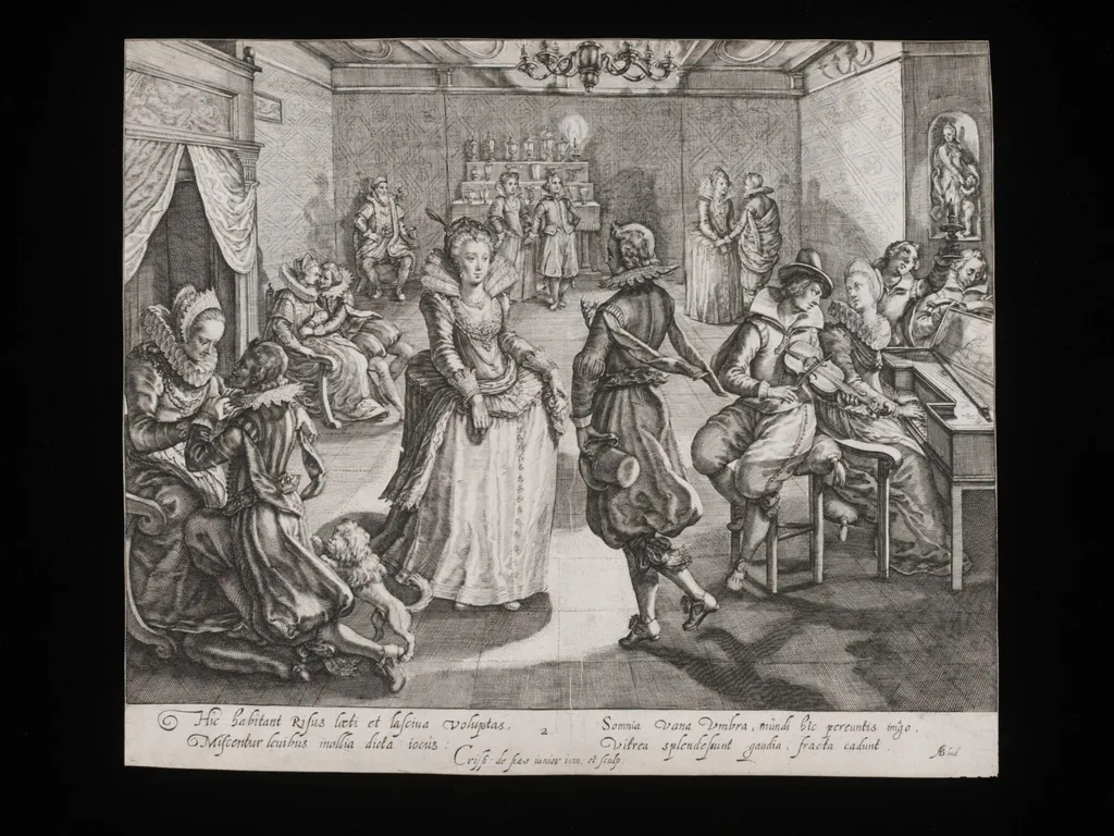 Feast in the house of the Rich Man, by Crispijn de Passe, 1616
