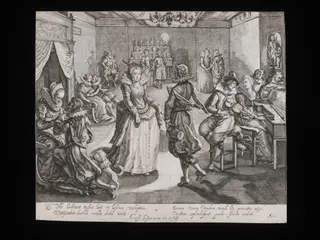 Feast in the house of the Rich Man, by Crispijn de Passe, 1616