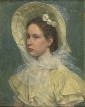Portrait of Marie de Vriendt, detail