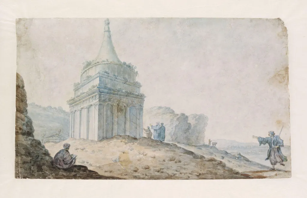 The Sepulchre of Absalom, by Luigi Mayer, watercolor, 1792
