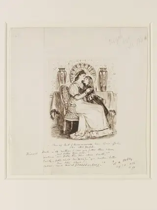 Pet and Hobby (Showing that china-maniacs have their affections like other people), by George Louis Palmella Busson Du Maurier, 1876