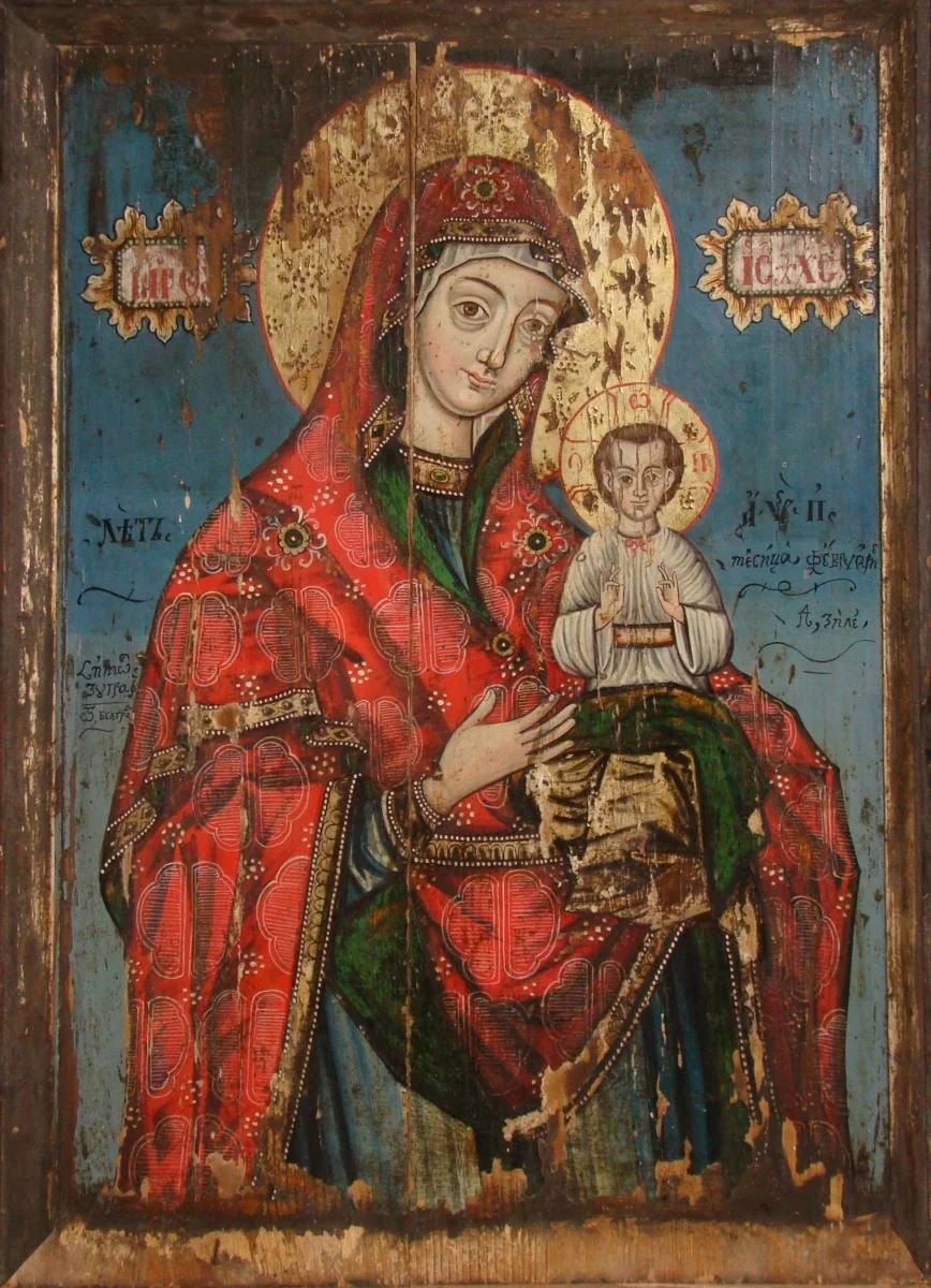 Maica Domnului cu Pruncul, detail