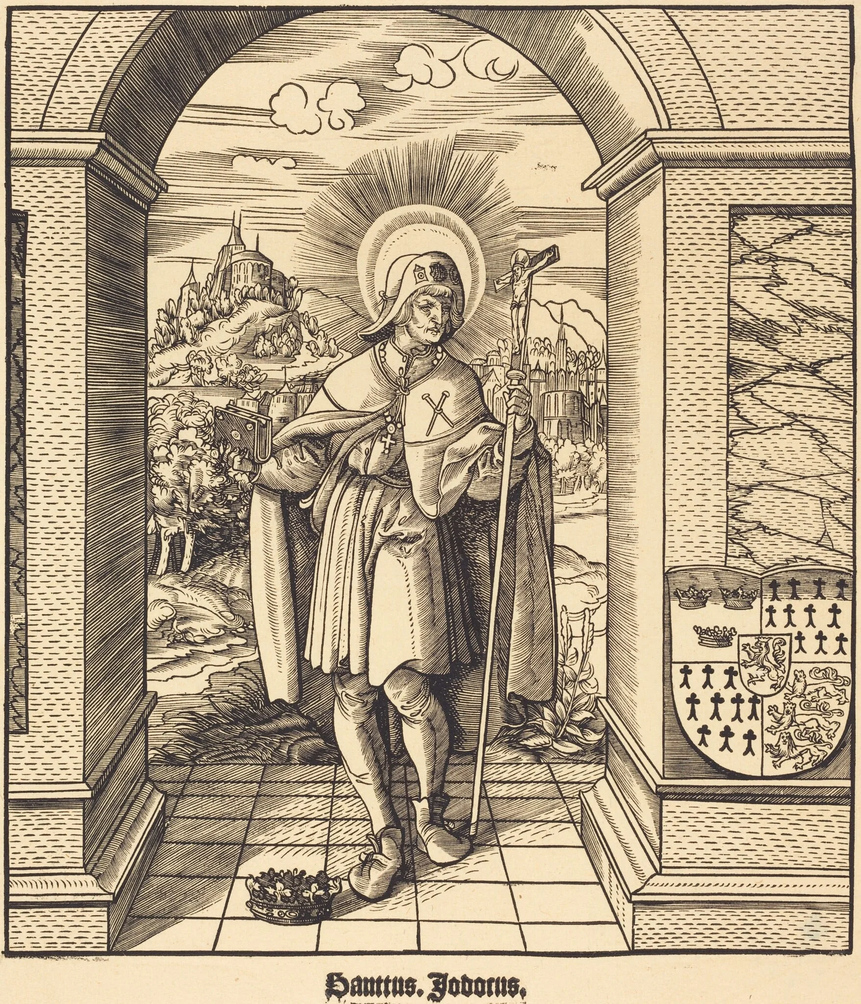 Saint Jodocus, detail