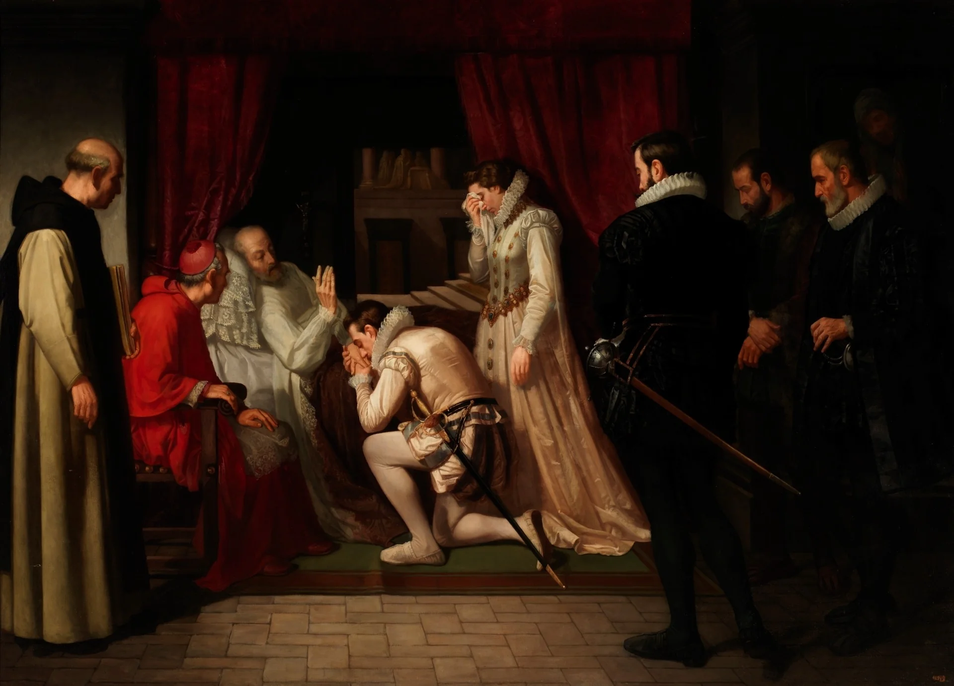 Últimos momentos de Felipe II, detail