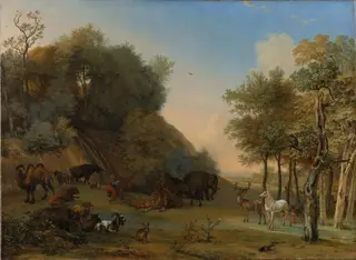 Orpheus and the Animals, by Paulus Potter, unspecified, 1650