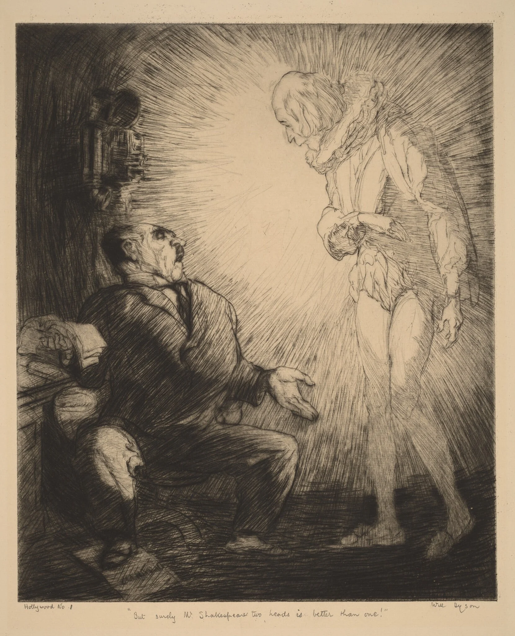"But surely, Mr. Shakespeare, two heads is better than one", detail
