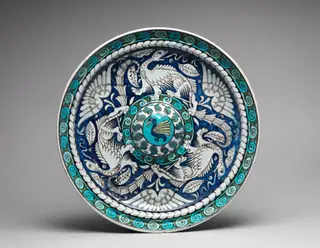 Plate, by William De Morgan, unspecified, 1896