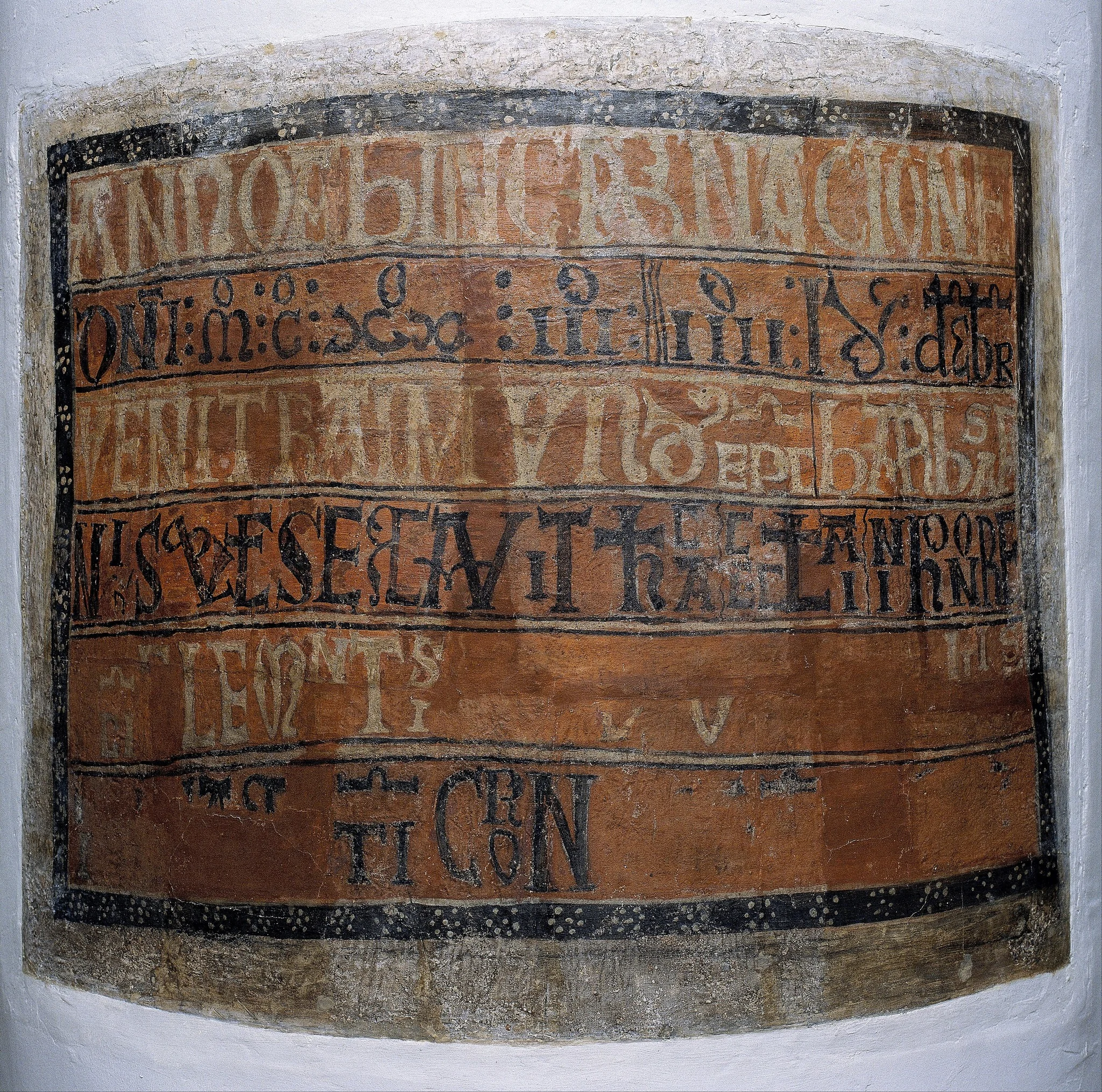 Consecration inscription from Sant Climent de Taüll, detail