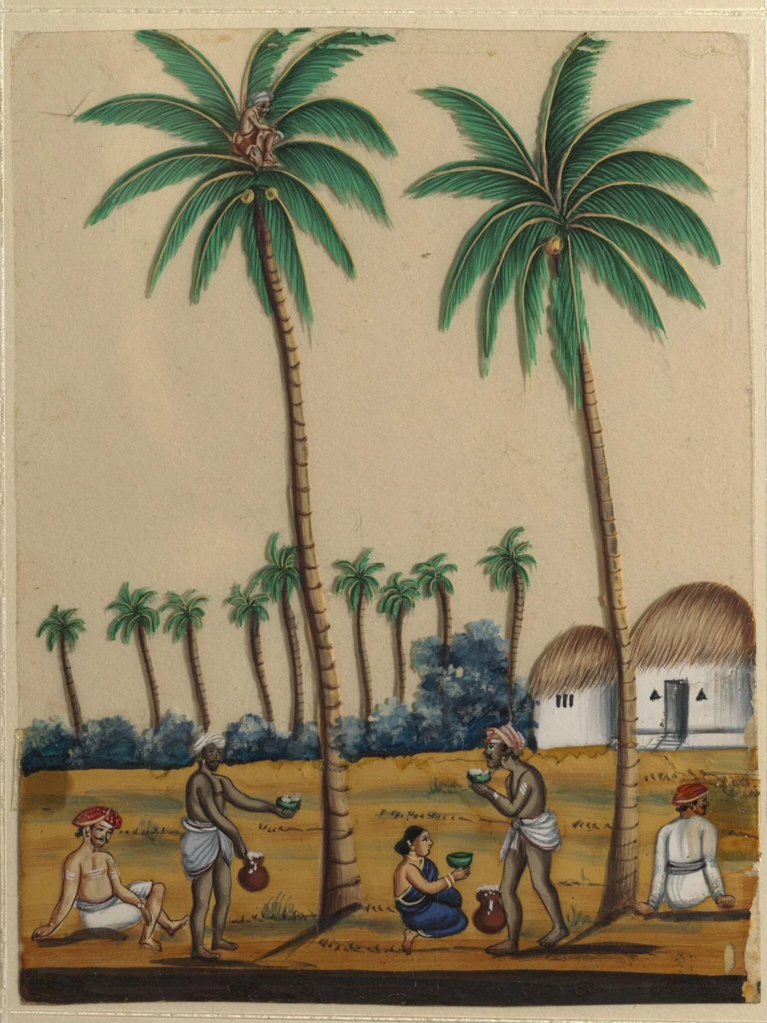 A toddy-tapper, detail