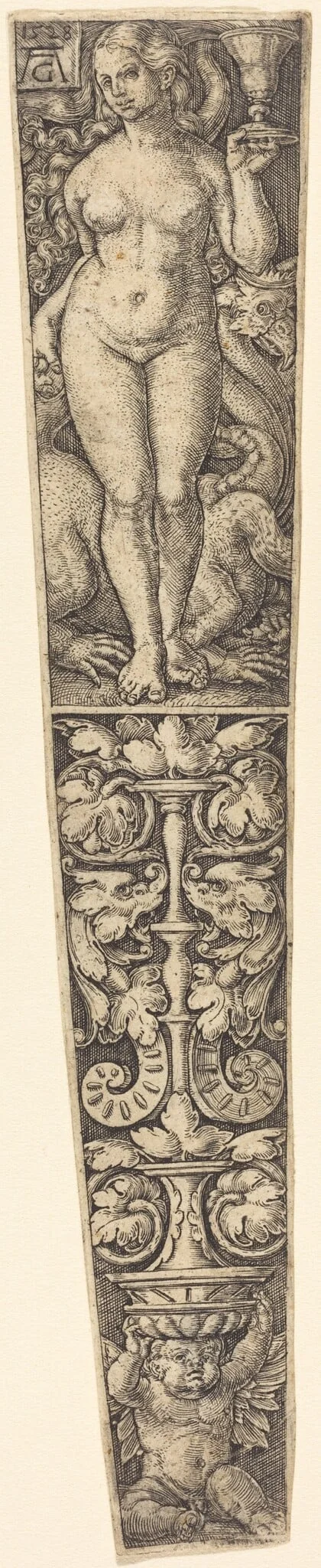 Dagger Sheath with the Whore of Babylon, detail