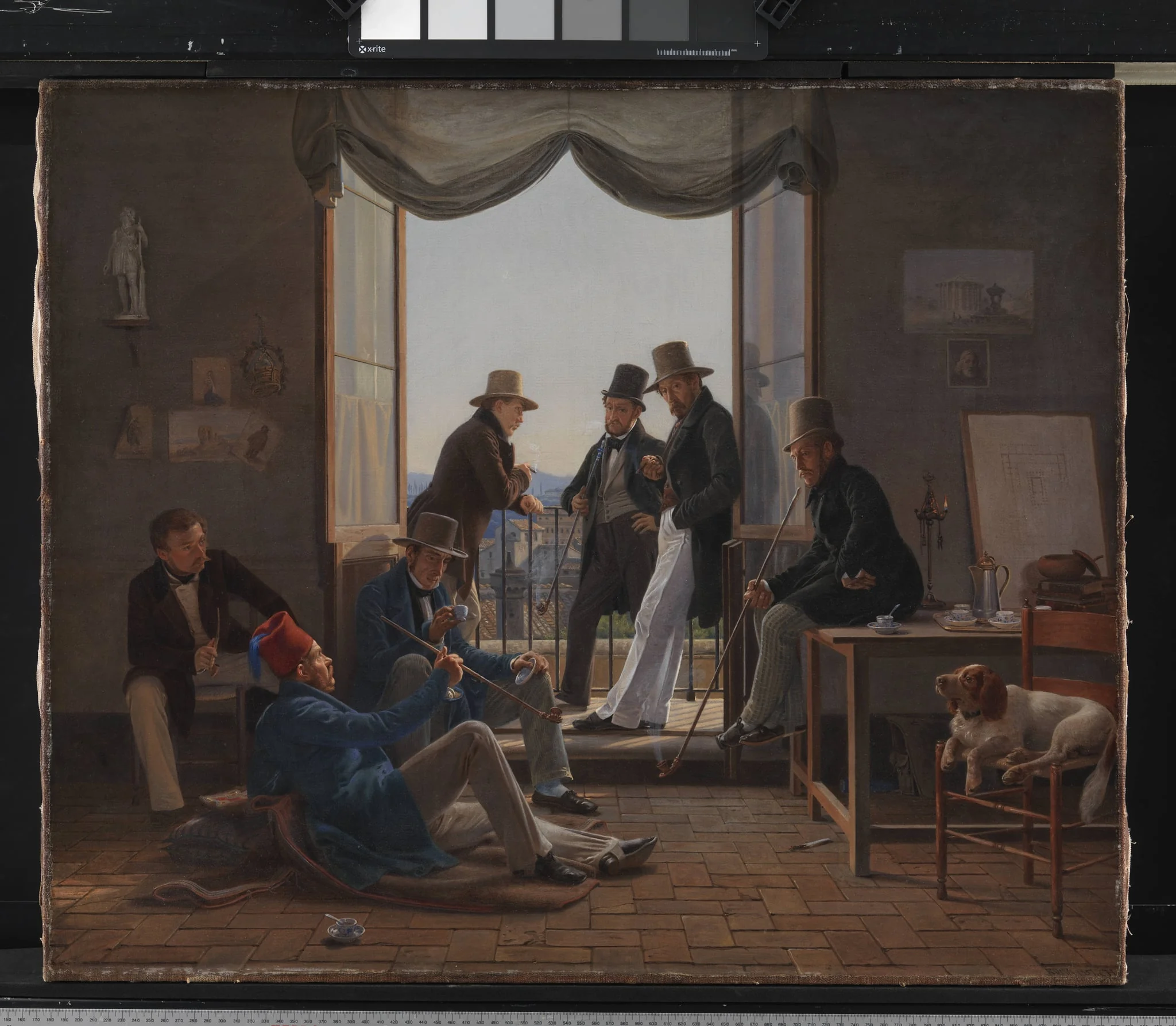 A Group of Danish Artists in Rome, detail
