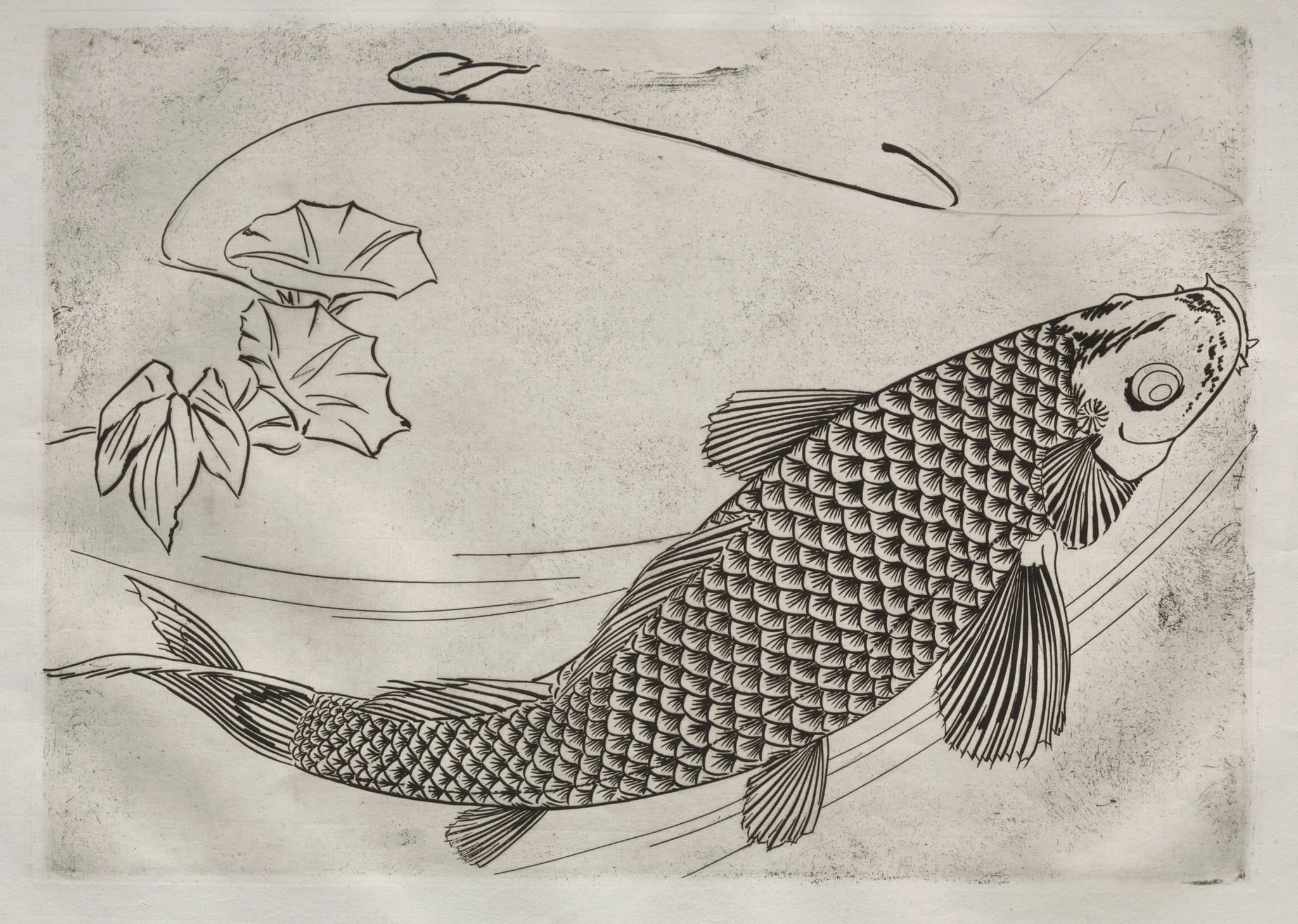 Dinner Service (Rousseau service): Large fish in a Japanese style (no. 19), detail