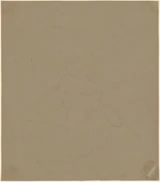 Study of a Female Nude, by Elihu Vedder, charcoal, 1892