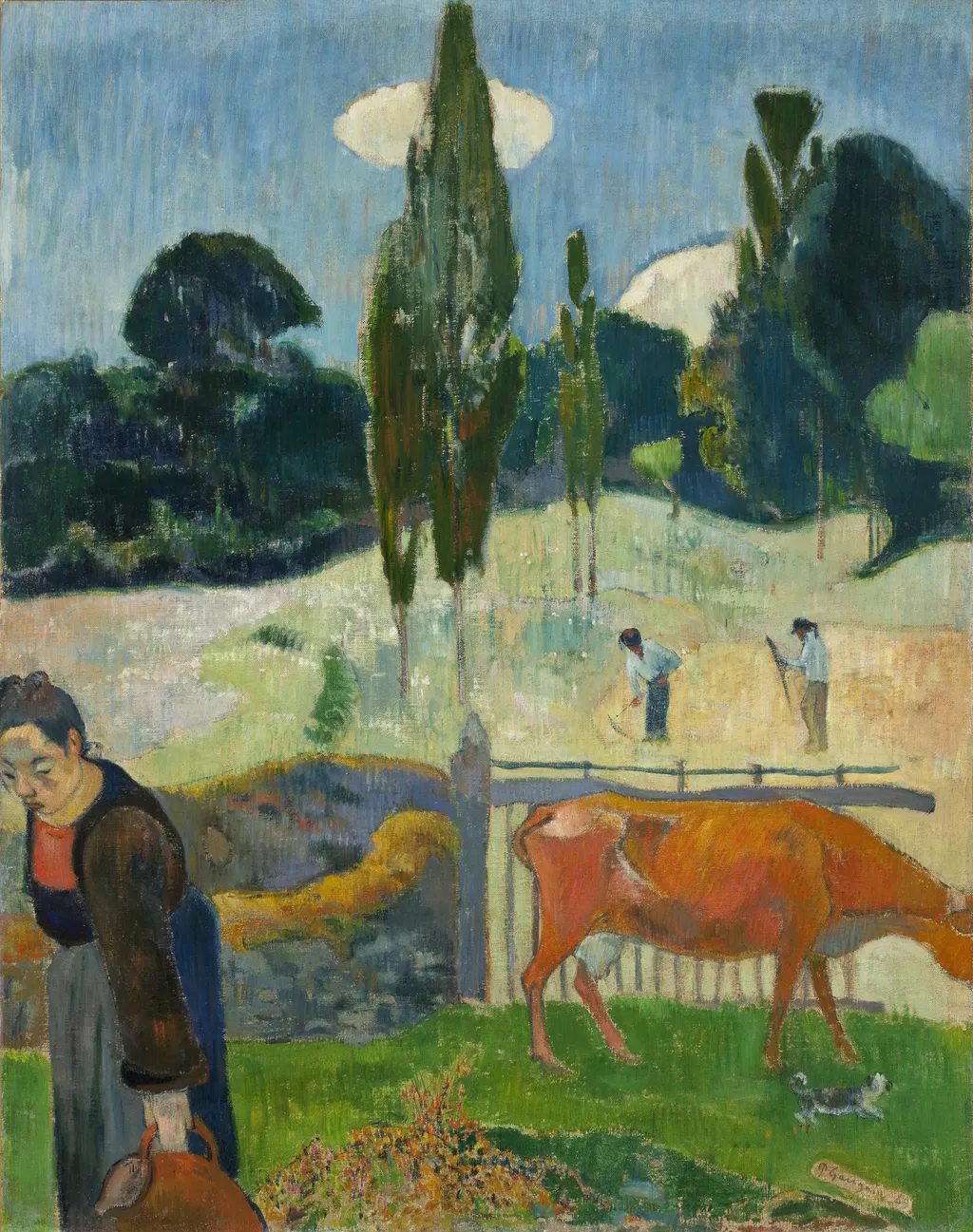 The Red Cow, by Paul Gauguin, oil, 1895