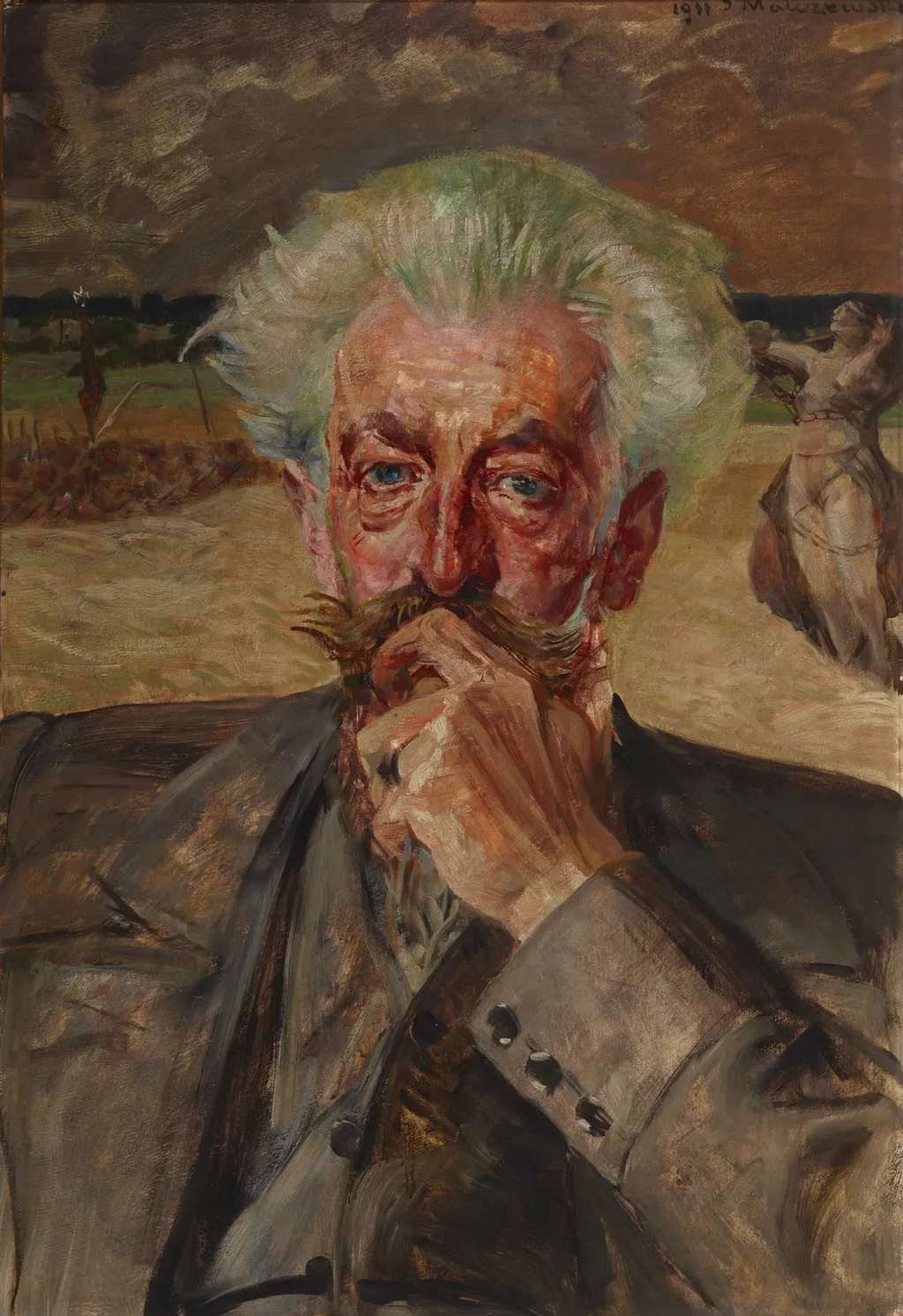 Portrait of Jarosław Odrowąż-Pieniążek, by Jacek Malczewski, oil, 1911