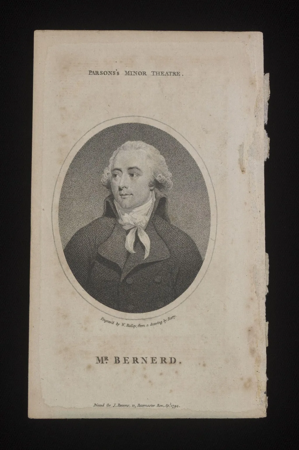 H Beard Print Collection, by W Ridley, 1794