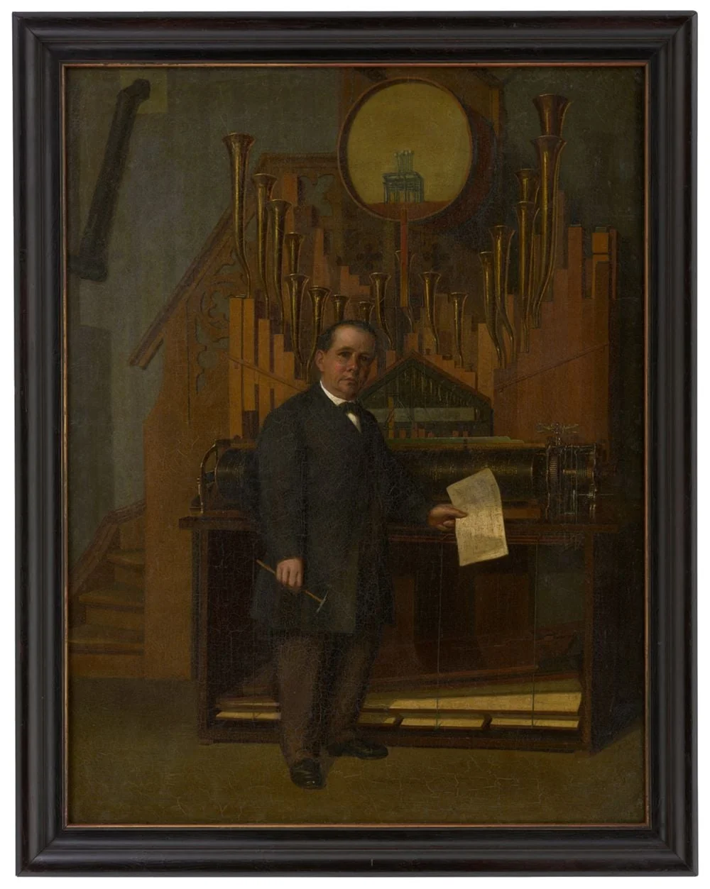 Michael Welte vor einem Orchestrion in seiner Werkstatt in Vöhrenbach, detail