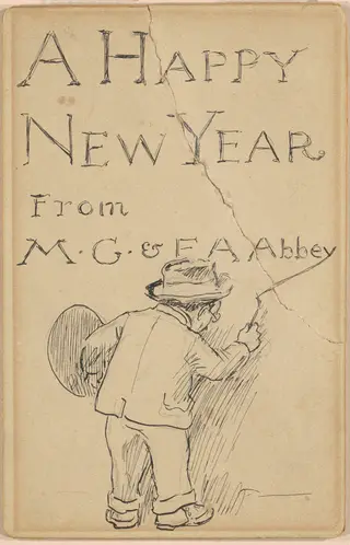 A Happy New Year, by Edwin Austin Abbey, ink, 1905
