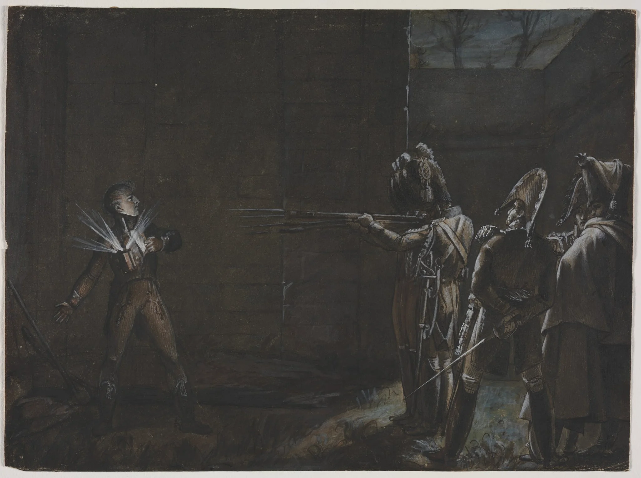 Execution of the Duke d'Enghien, 21 March 1804, detail