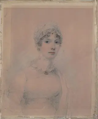 Portrait of a lady, by James Green, watercolor, 1812
