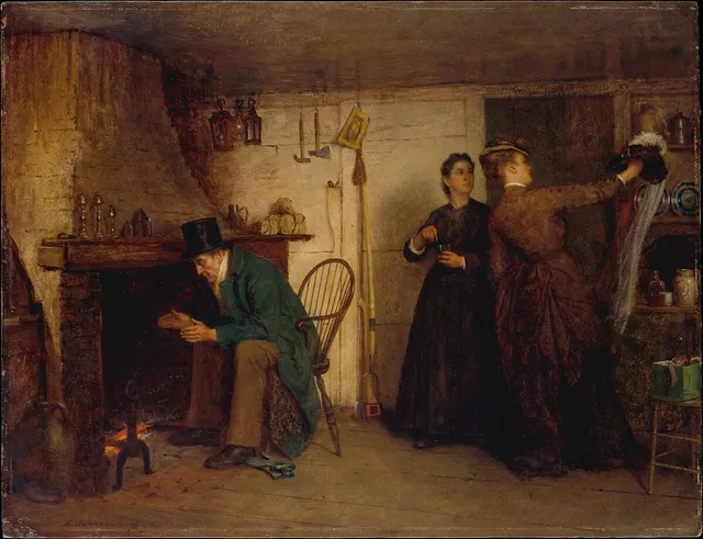 Eastman Johnson, The New Bonnet, mid-1870s.