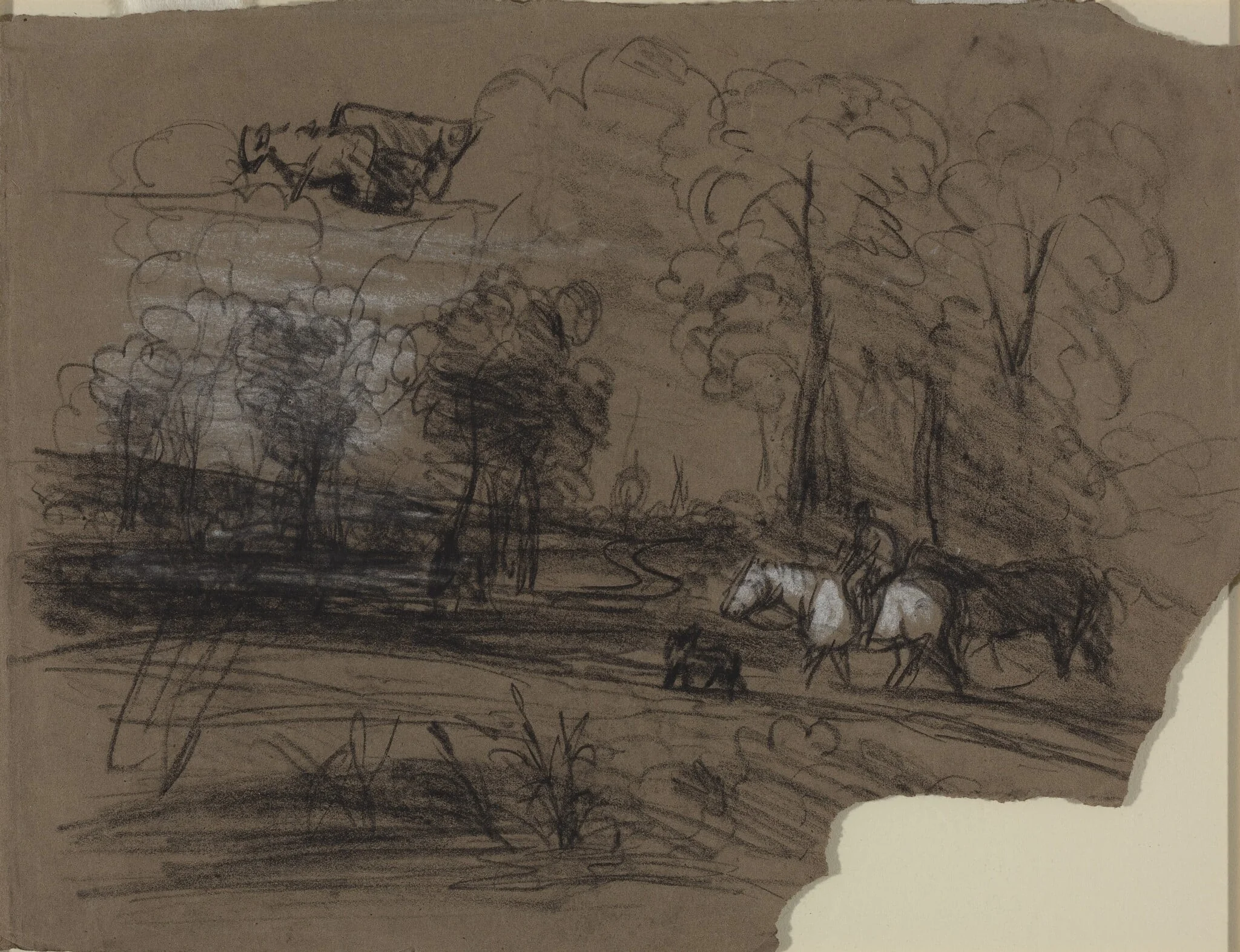 Rider in the Countryside, detail