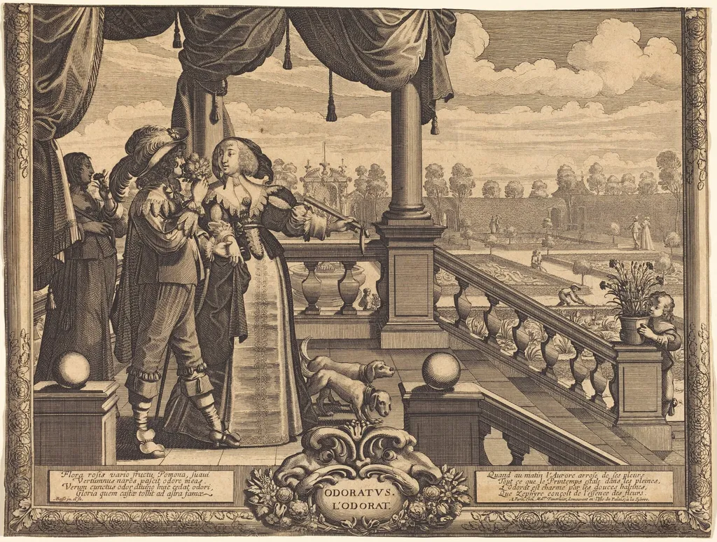 Odoratus, L'Ordorat, by Abraham Bosse, ink, 1639