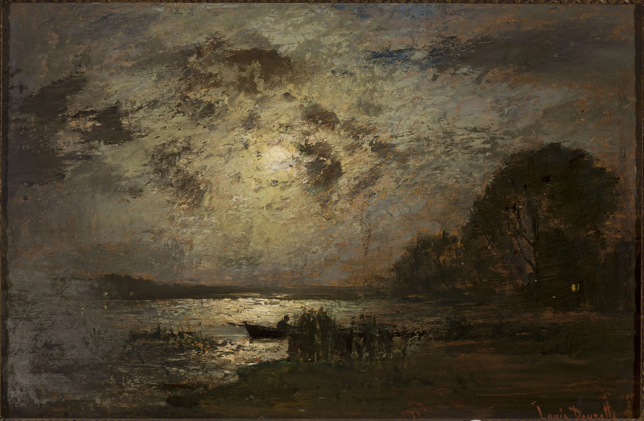 Moonlit landscape, detail