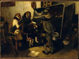 The Experts, by Alexandre Gabriel Decamps, oil, 1837