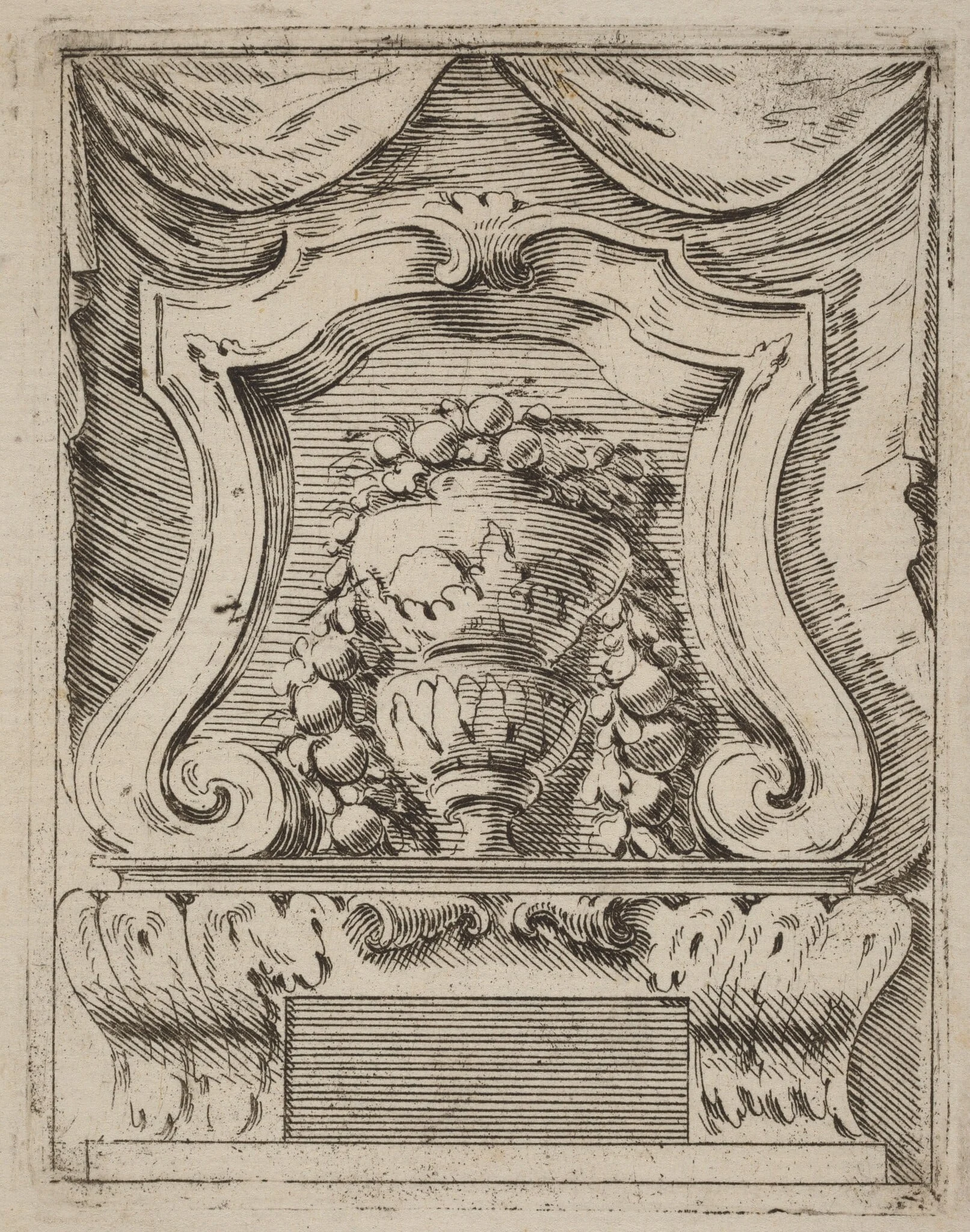 Architectural Motif with Fruit in a Vase, detail
