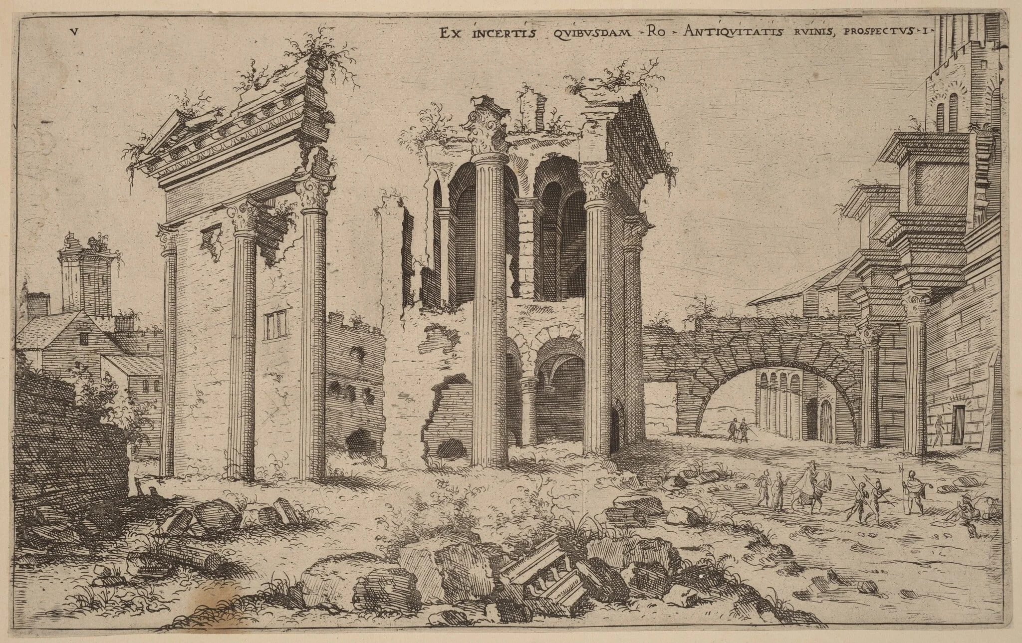 View of the Forum of Nerva, detail