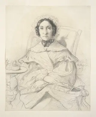 Portrait of Madame Monnerot, by Théodore Chassériau, graphite, 1839