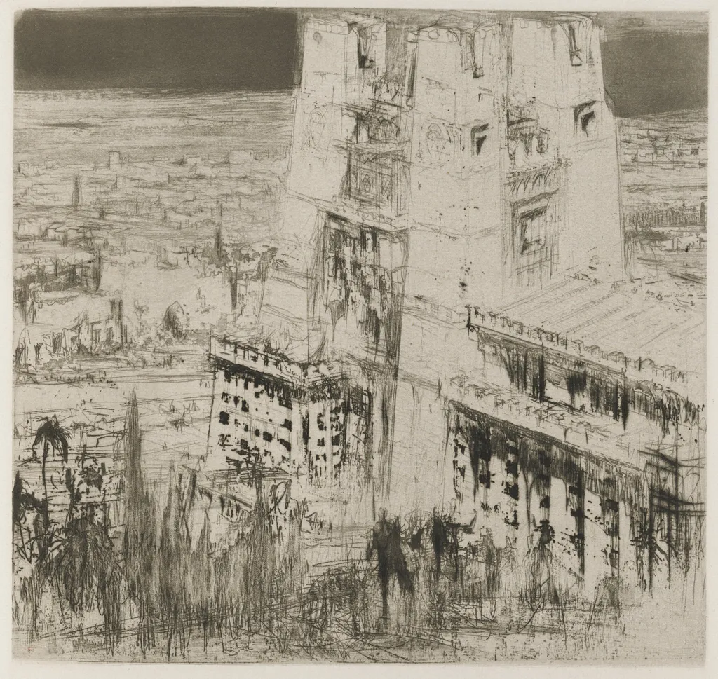 Herodias: Page 7, The sun made the cliffs of white marble glitter, and the golden rays on its roof, by William Walcot, 1928