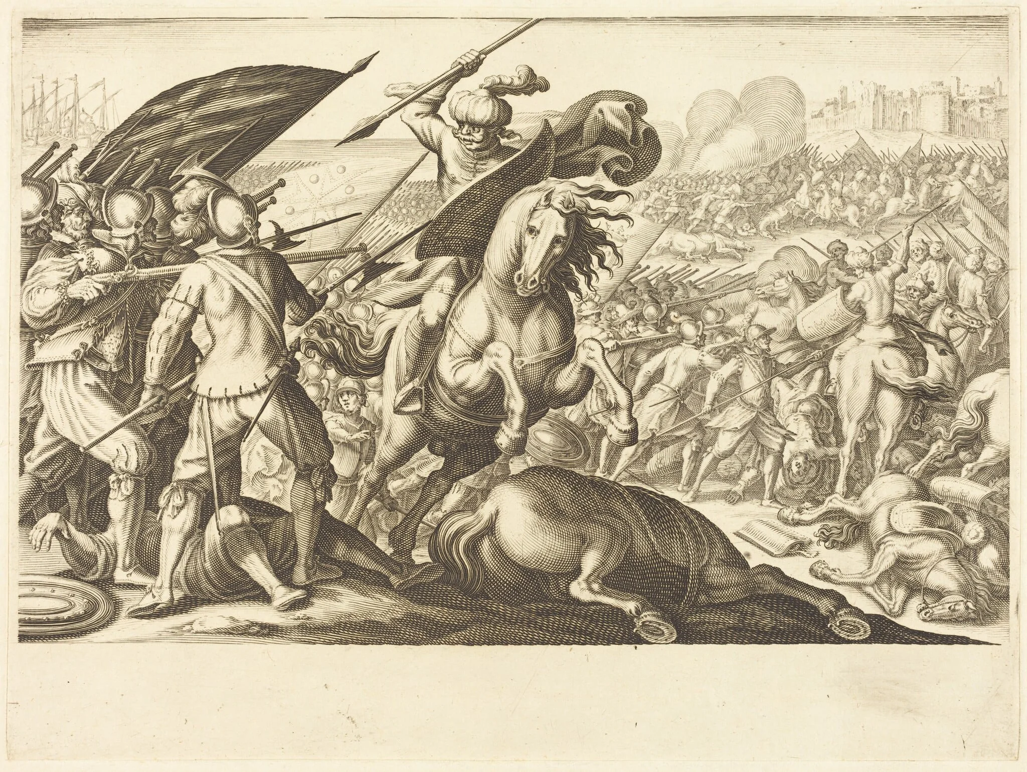The Defeat of the Turkish Cavalry, detail