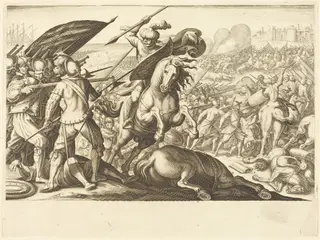 The Defeat of the Turkish Cavalry, by Jacques Callot, ink, 1614