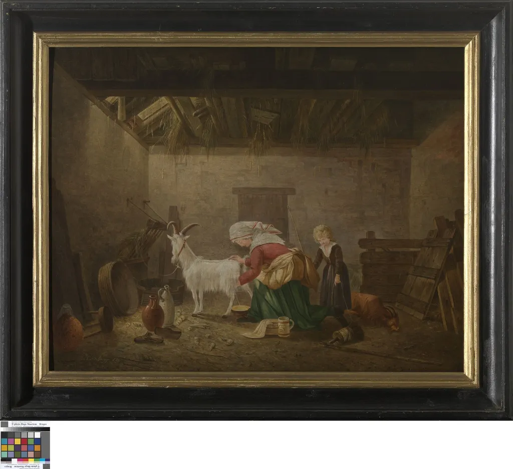 Stalscène, by Jan Karel Verbrugge, oil, 1798