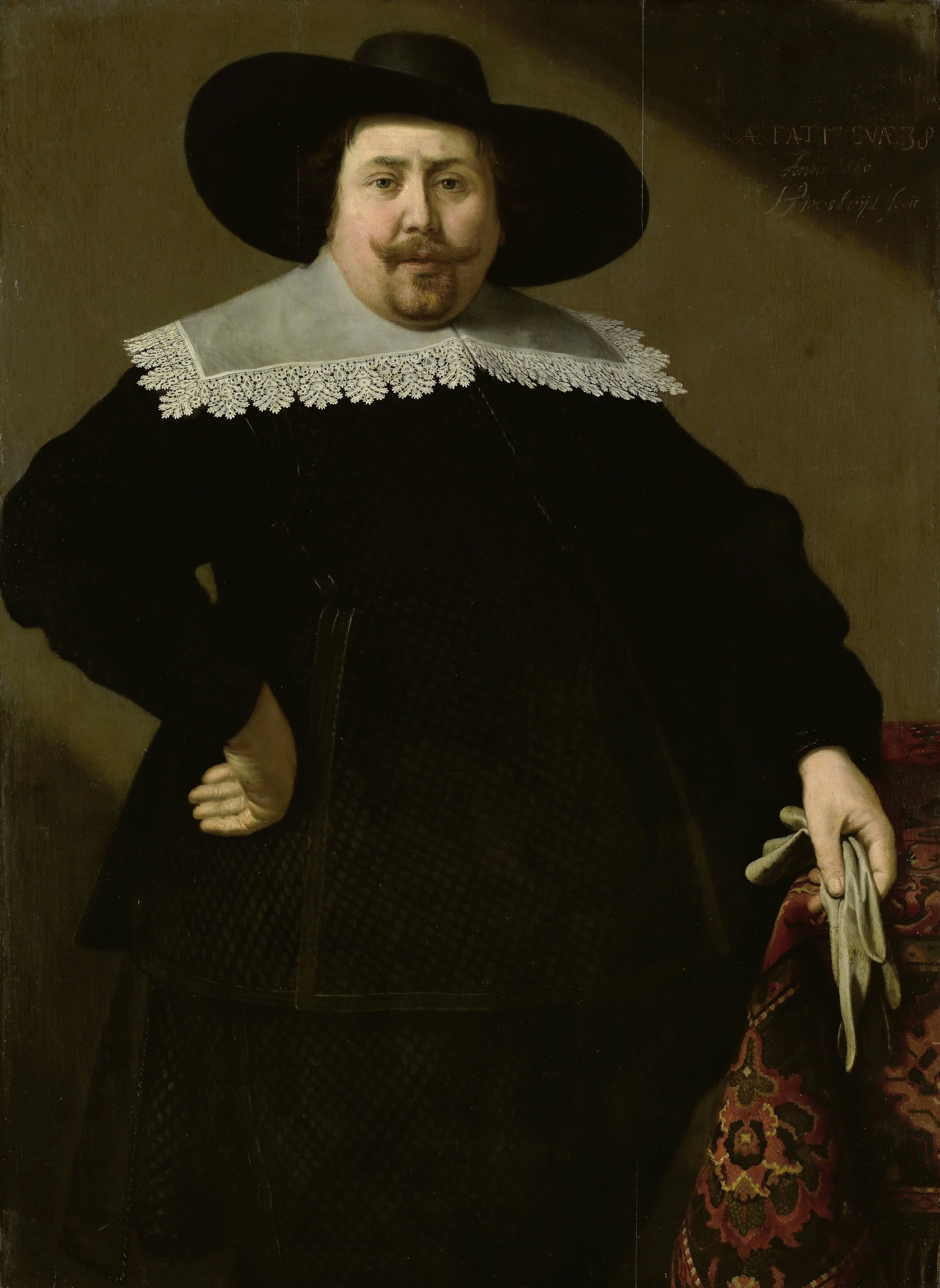 Portrait of Philips Denijs (1604-66), detail