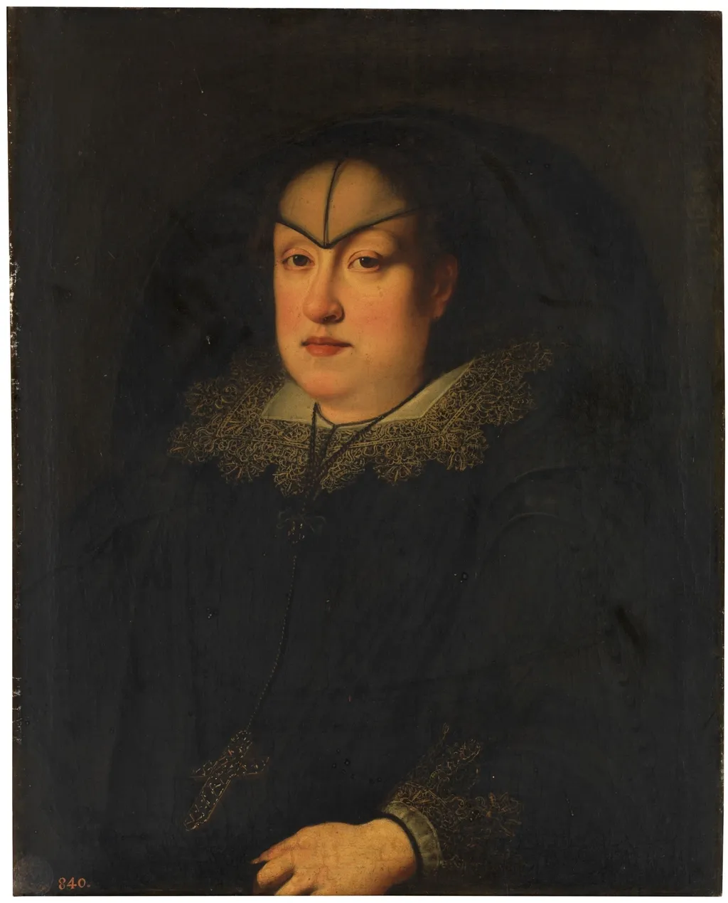 Portrait of Maria Maddalena of Austria as a widow, by Justus Sustermans, oil, 1627