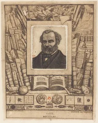 Armand Guéraud, by Charles Meryon, ink, 1862