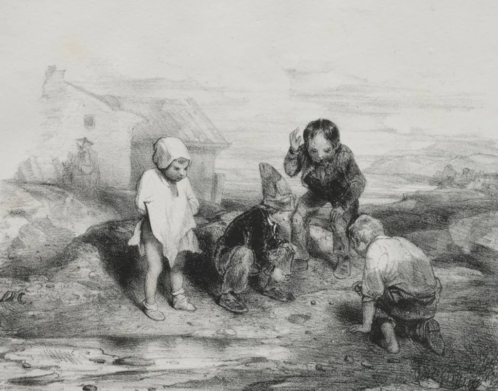 The Deciding Throw, by Alexandre Gabriel Decamps, 1840