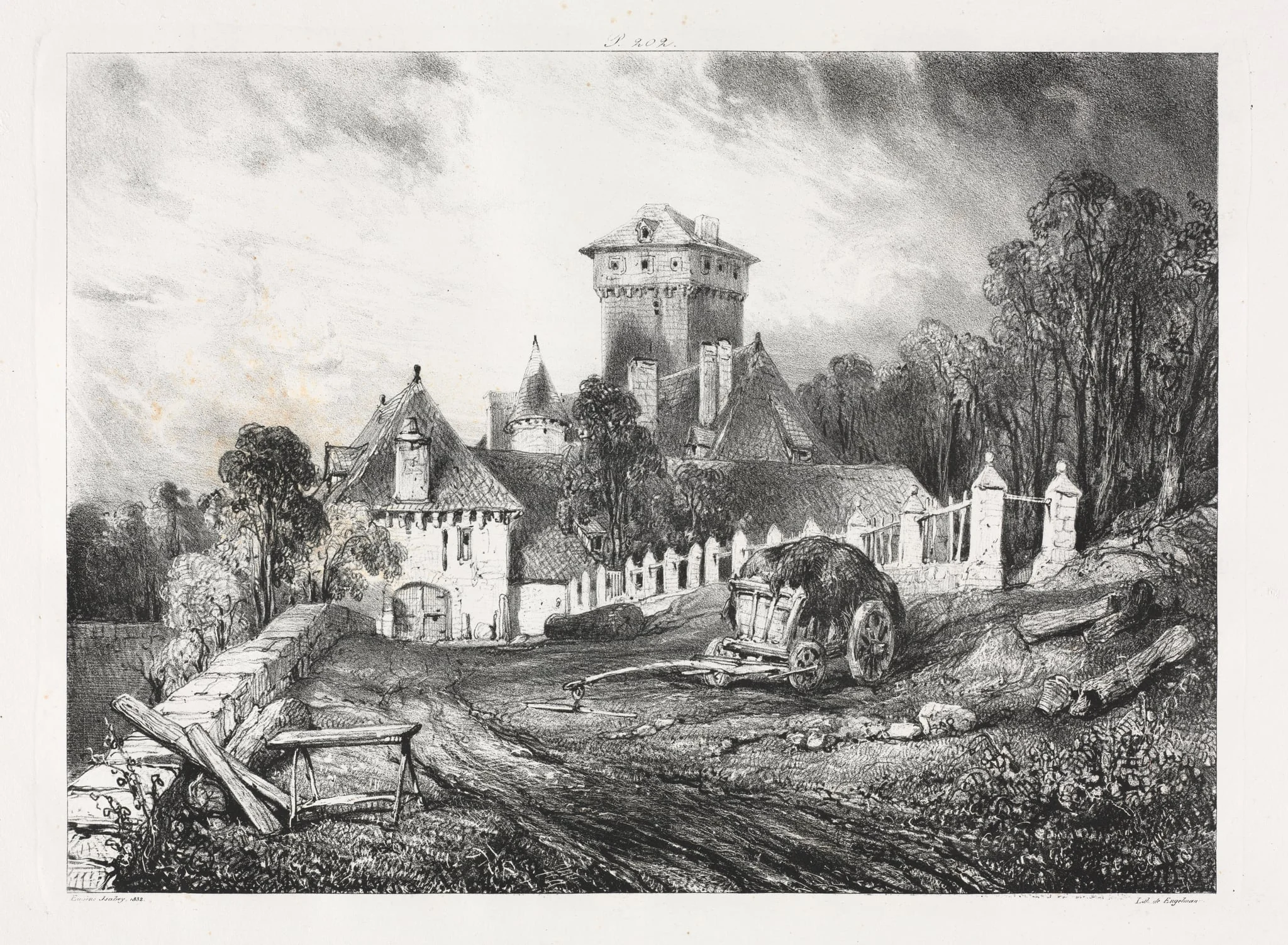 Voyages pittoresques et romantiques dans l'ancienne France, Auvergne: Château de Pesteil à Polminhac, detail
