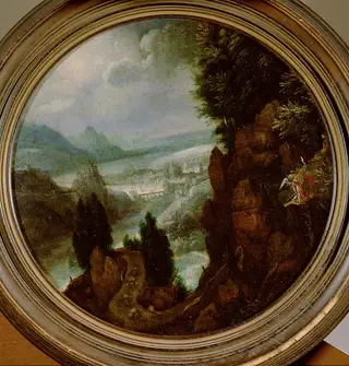Landschaft mit Tobias und dem Erzengel Raphael auf Wanderschaft, by Jacob Savery, unspecified, 1596